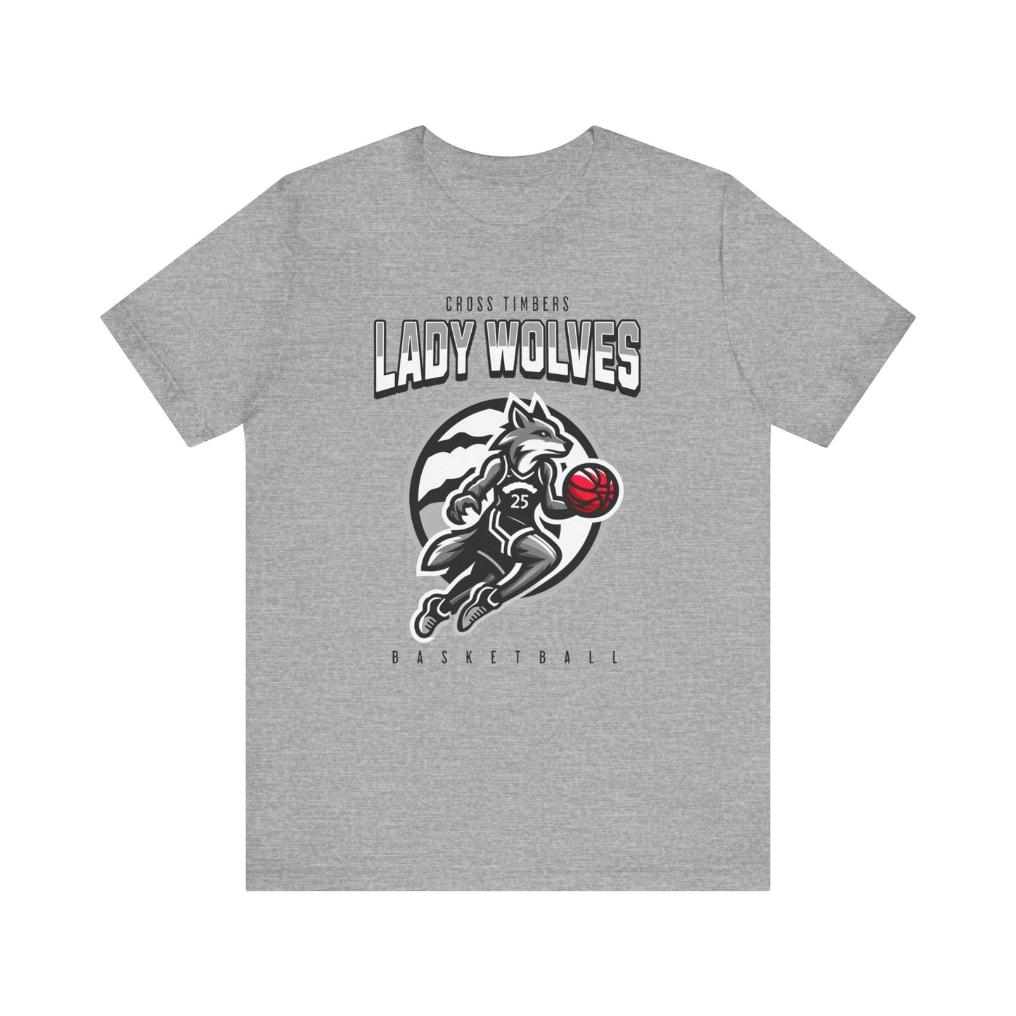 Lady Wolves Basketball Unisex Short Sleeve Tee