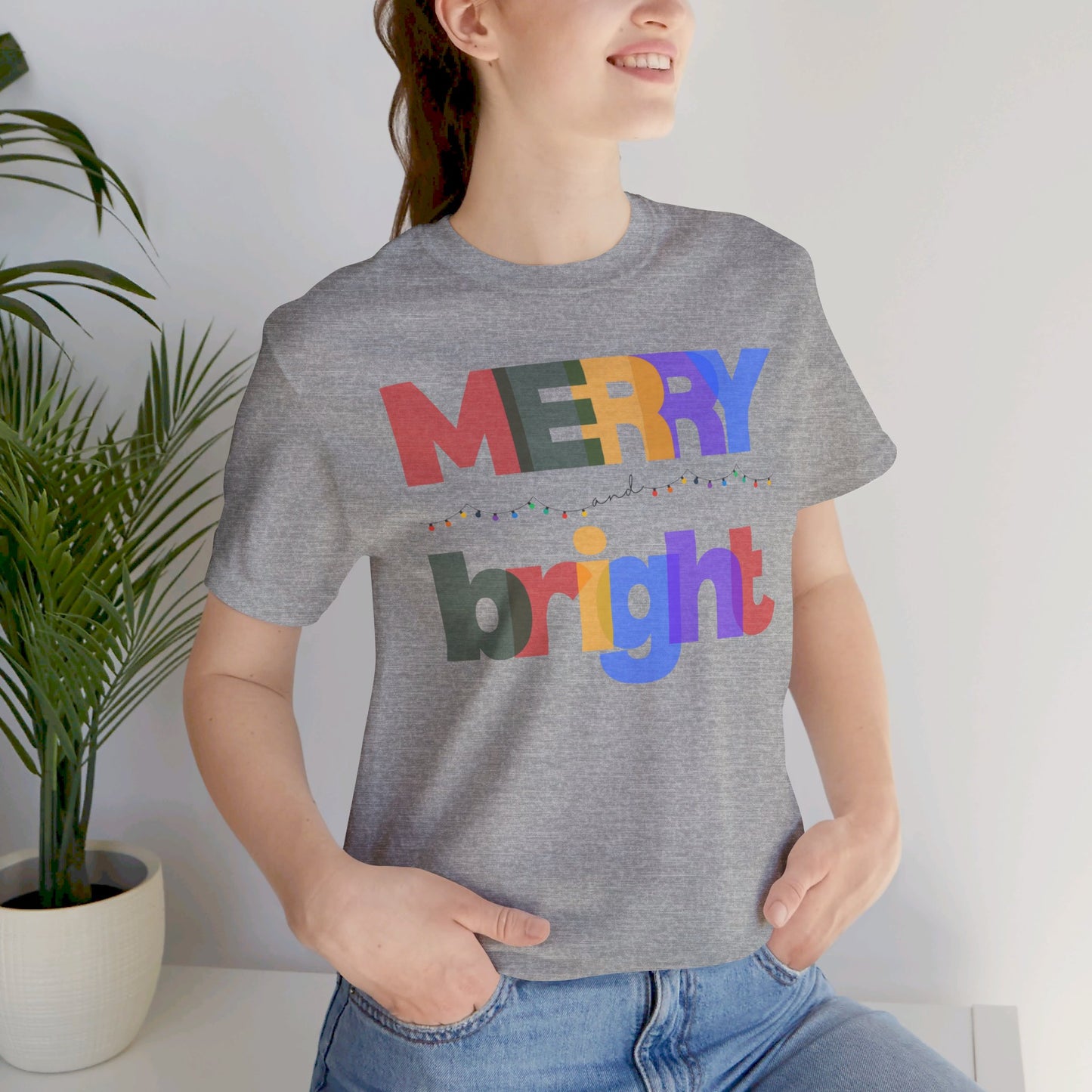Merry and Bright Unisex Jersey Short Sleeve Tee