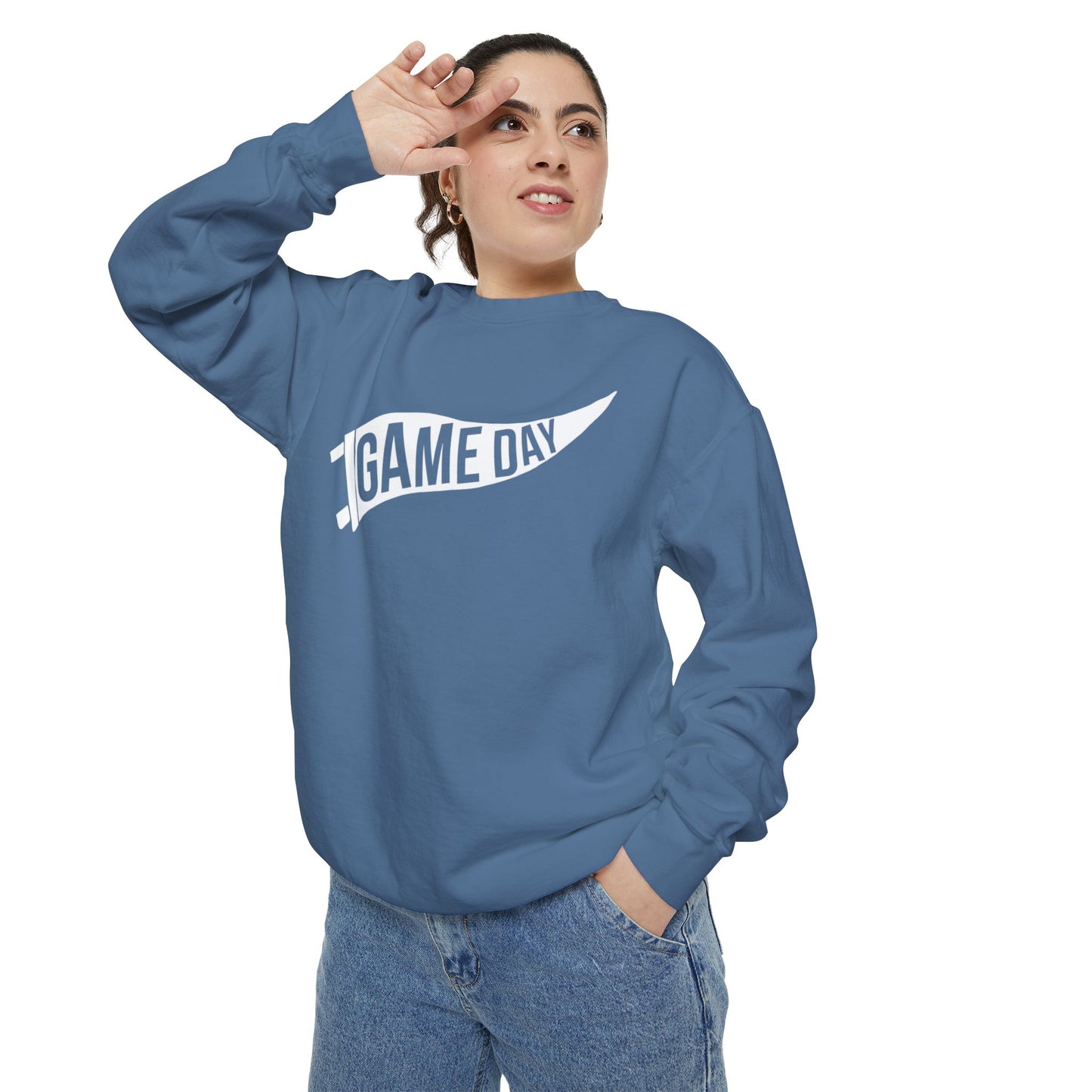Game Day Pennant Sweatshirt Unisex Garment-Dyed Sweatshirt