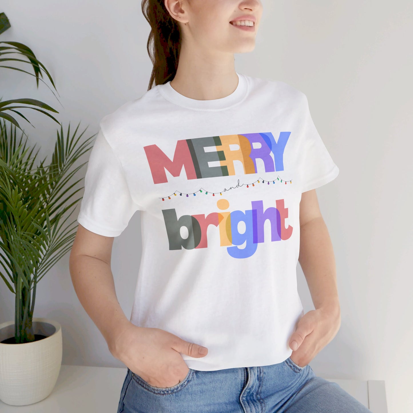 Merry and Bright Unisex Jersey Short Sleeve Tee