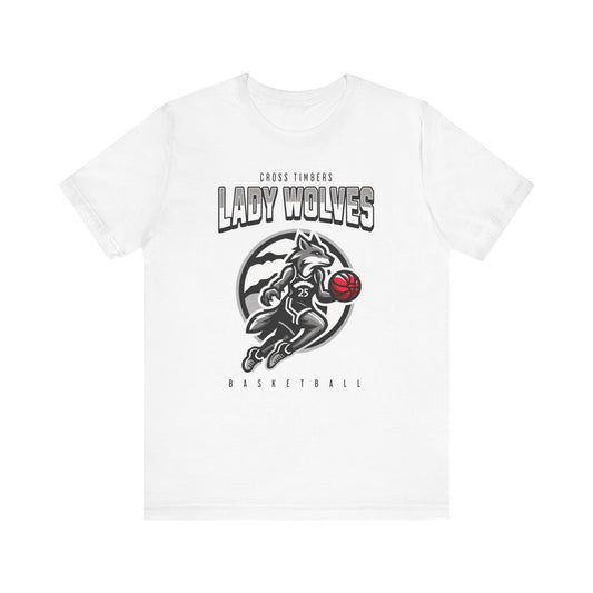 Lady Wolves Basketball Unisex Short Sleeve Tee