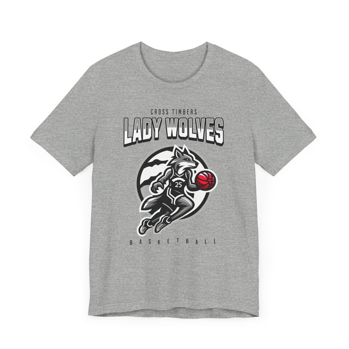 Lady Wolves Basketball Unisex Short Sleeve Tee
