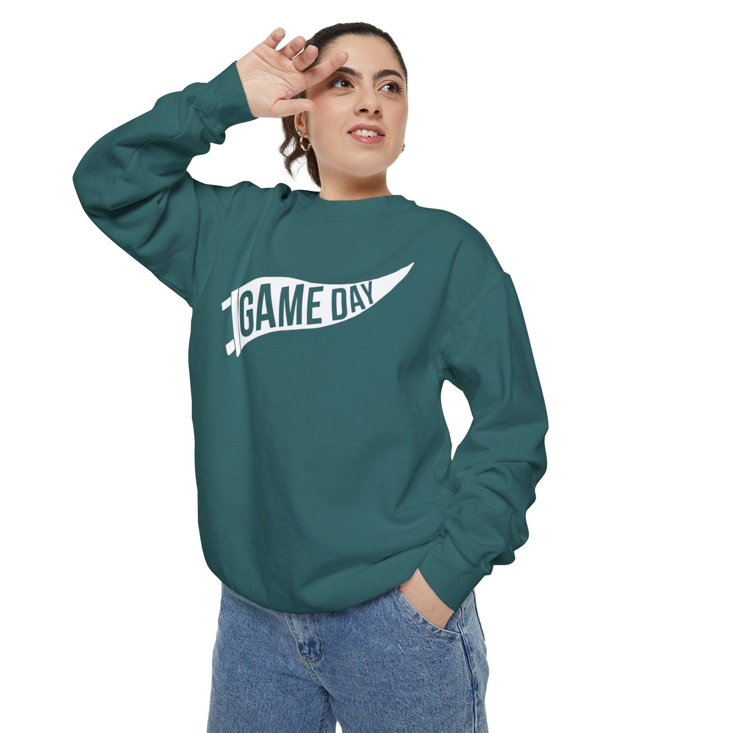 Game Day Pennant Sweatshirt Unisex Garment-Dyed Sweatshirt