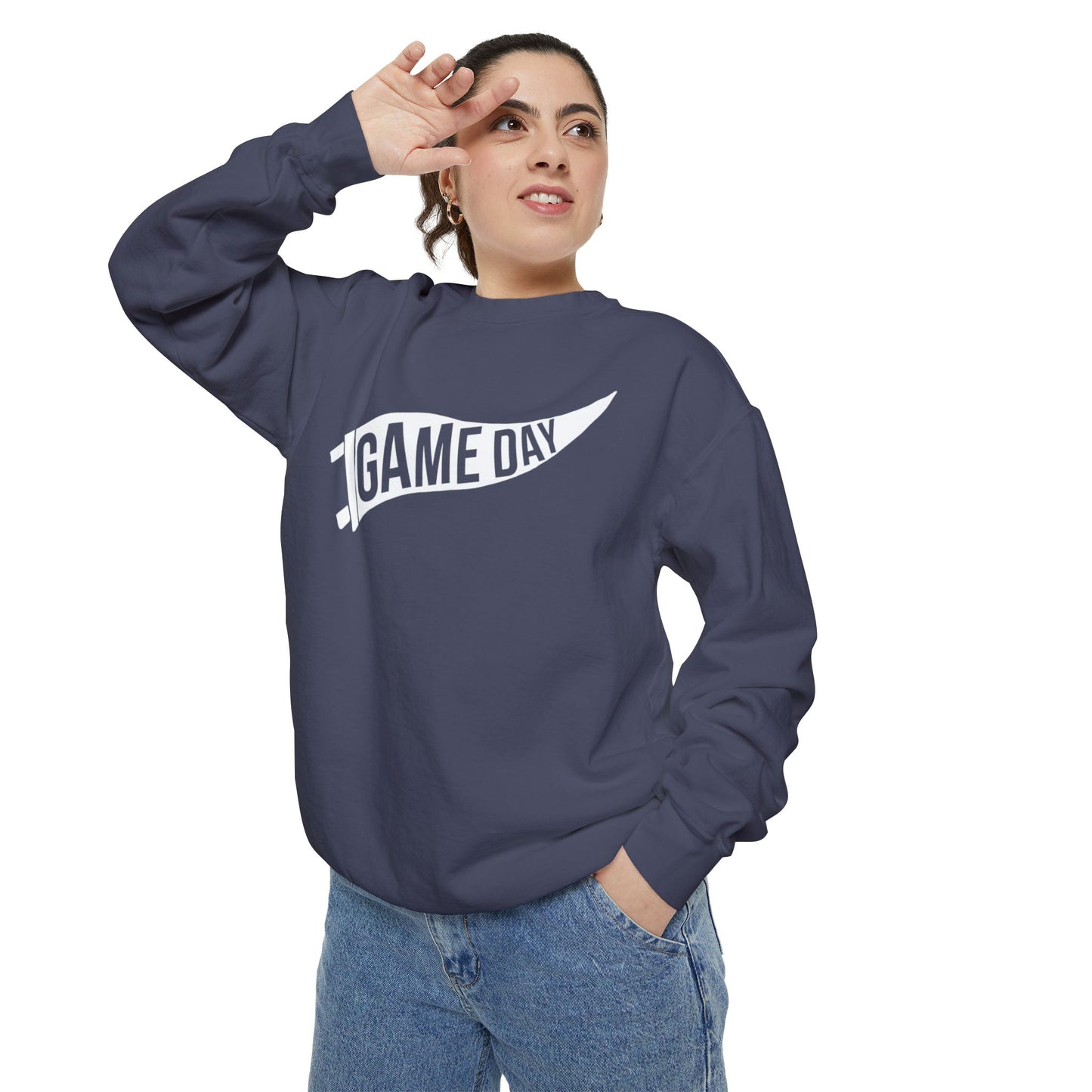 Game Day Pennant Sweatshirt Unisex Garment-Dyed Sweatshirt