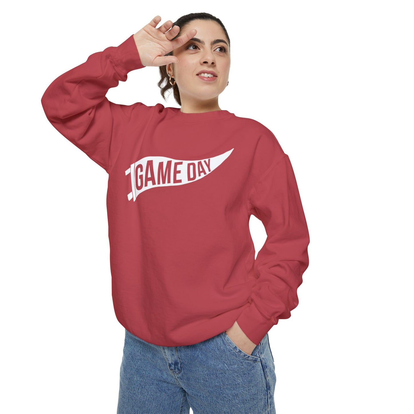 Game Day Pennant Sweatshirt Unisex Garment-Dyed Sweatshirt